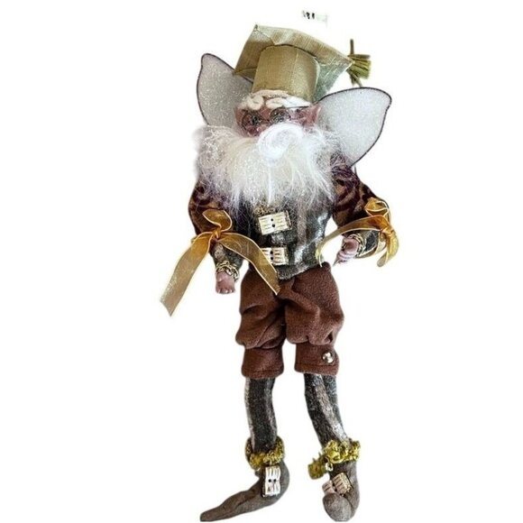 Mark Roberts Fairy Elf Graduate Books Glasses 10" Brown Gold Wings Graduationcor - Picture 6 of 6